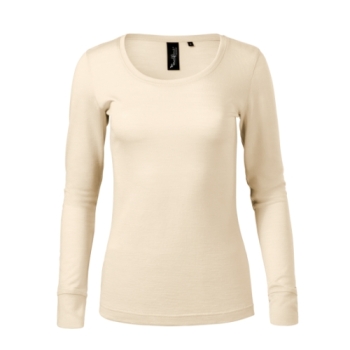 Malfini Adler Koszulka damska Merino Rise LS 160 pod Haft lub Nadruk z Logo Firmy